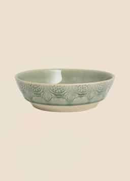 MATHILDA DECO PASTA BOWL - DustyBlue
