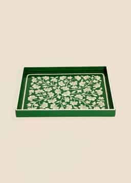 Handpainted Kashmir tray S - GREEN