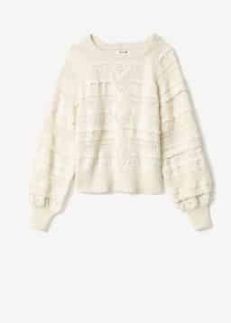 COCO CROCHET SWEATER - OFFWHITE