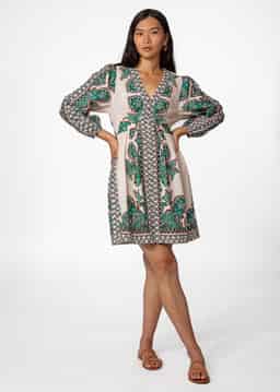 RIANNA LS DRESS - WHITE