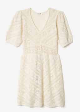 ZUDORA CROCHET DRESS - OFFWHITE