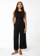 ELSIE CROPPED PANTS - Black
