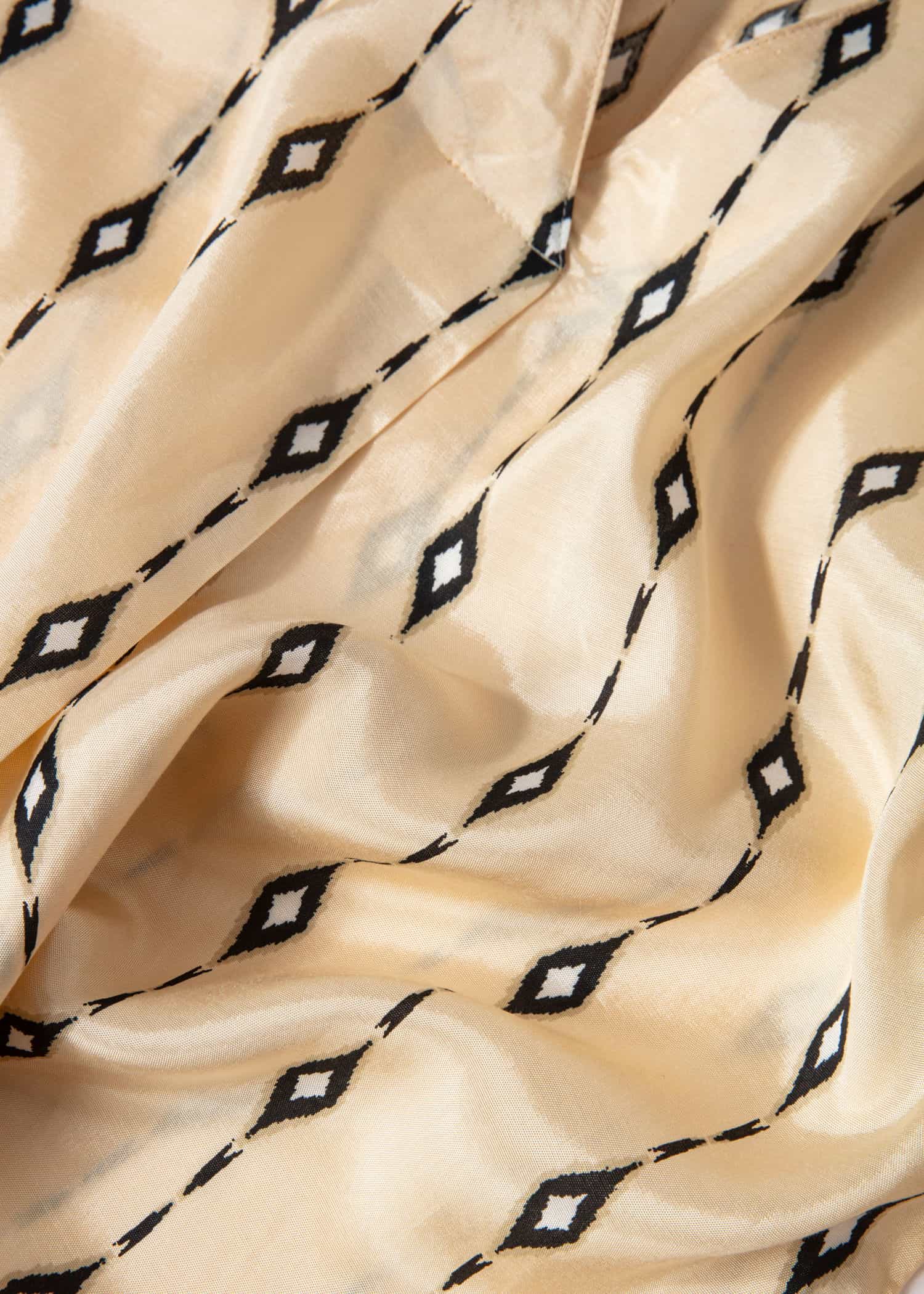 SARAH Mönstrad tunika med 3/4 ärm - Beige 2 - Indiska