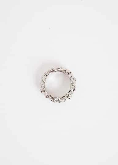 MELTED Silverfärgad ring - Silver 2 - Indiska