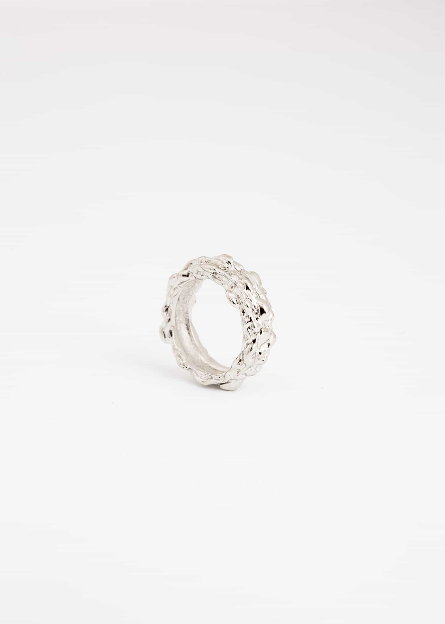 MELTED Silverfärgad ring - Silver 1 - Indiska