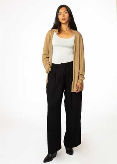 Pernilla Beige finstickad kofta - Beige 4 - Indiska
