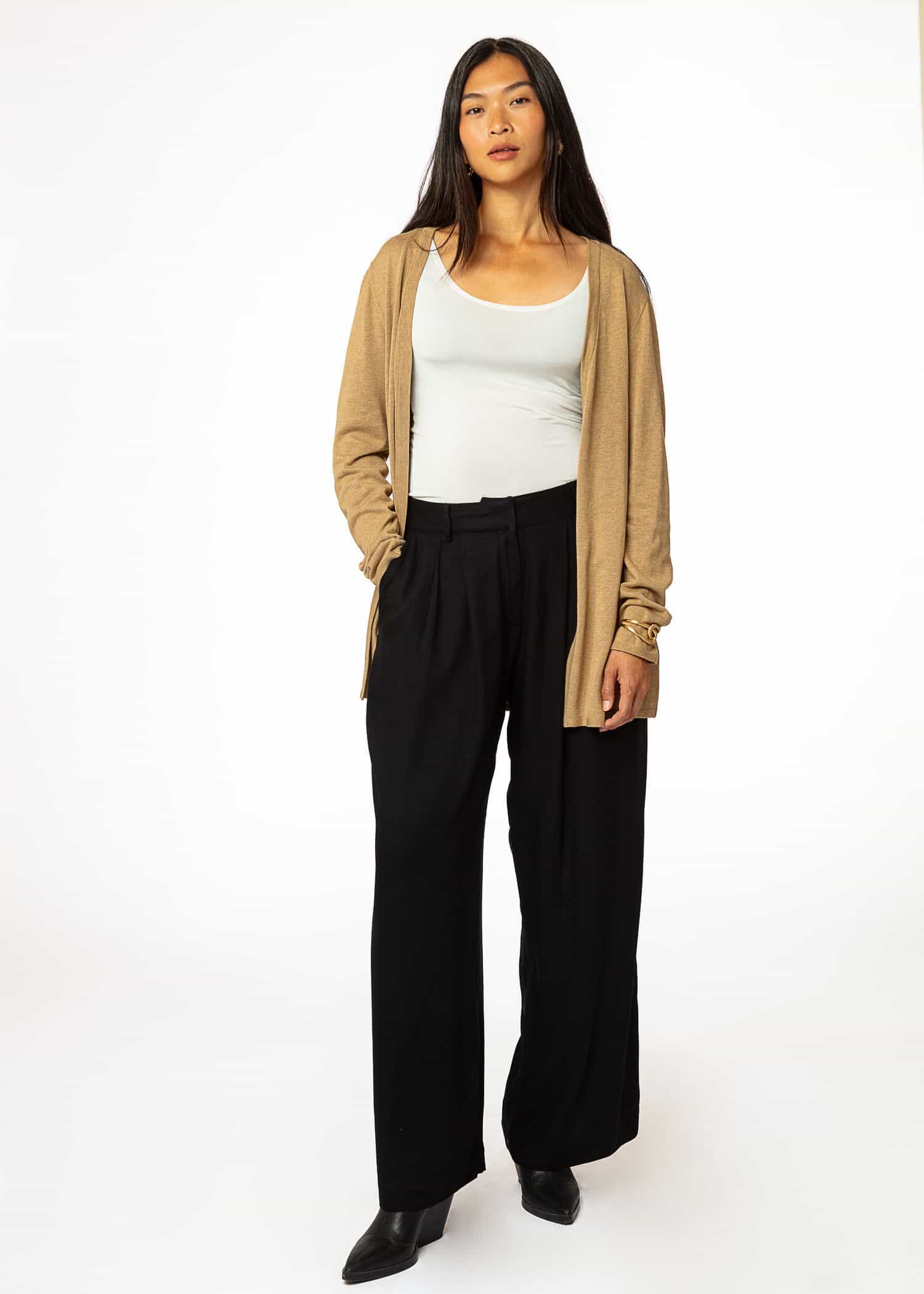 Pernilla Beige finstickad kofta - Beige 4 - Indiska