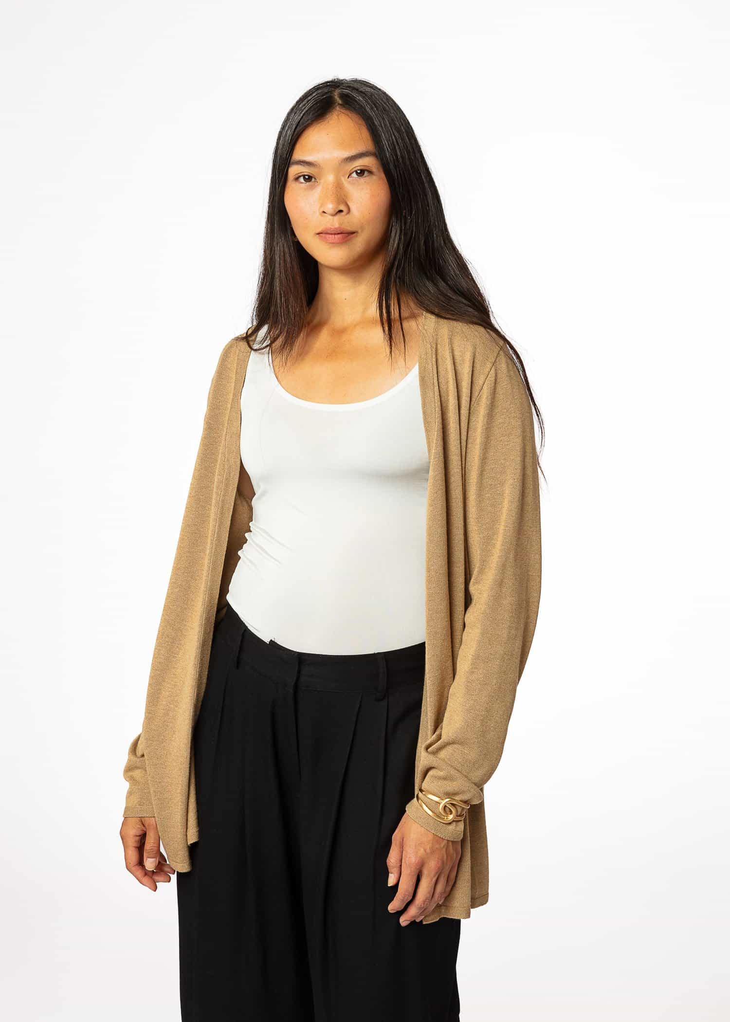 Pernilla Beige finstickad kofta - Beige 1 - Indiska