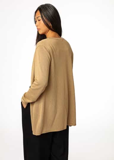 Pernilla Beige finstickad kofta - Beige 2 - Indiska