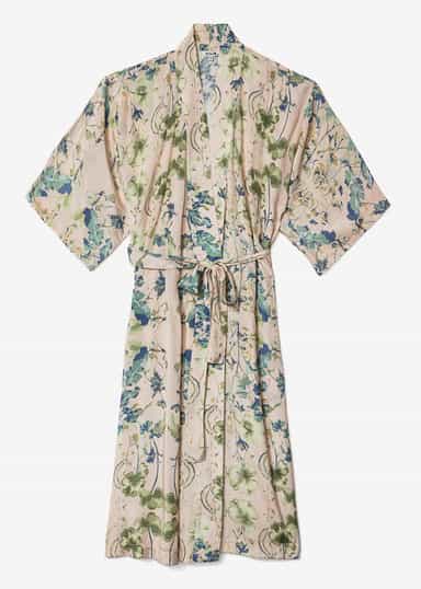 ASTRID Pitkä kuviollinen kimono - Beige 1 - Indiska