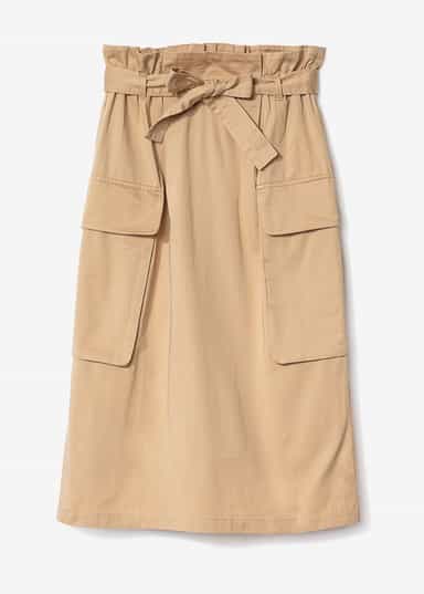 BESSIE Beige puuvillainen cargohame - Beige 1 - Indiska