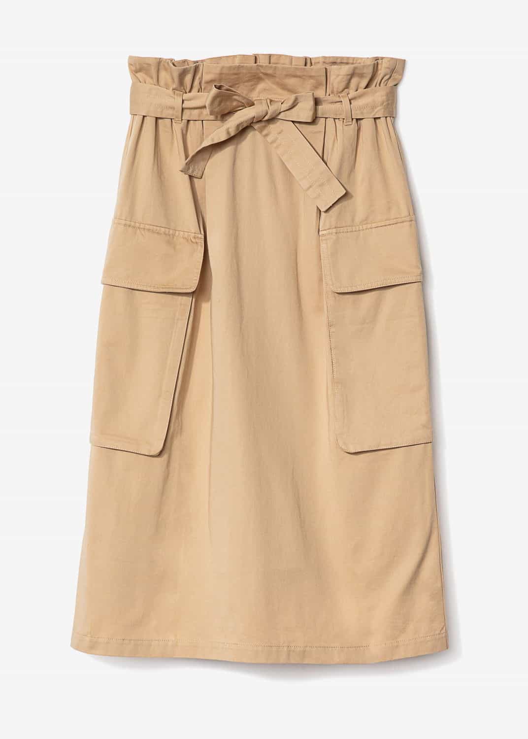 BESSIE Beige puuvillainen cargohame - Beige 1 - Indiska