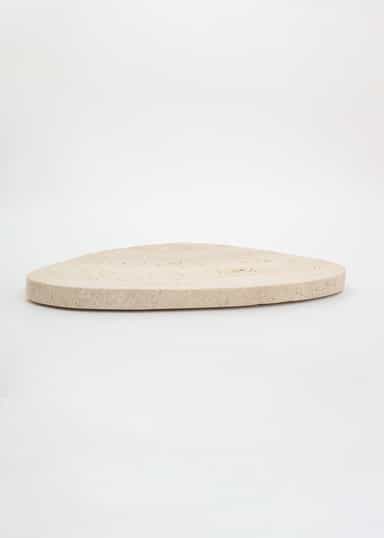 VANDA Asymmetriskt fat i marmor - Beige 2 - Indiska