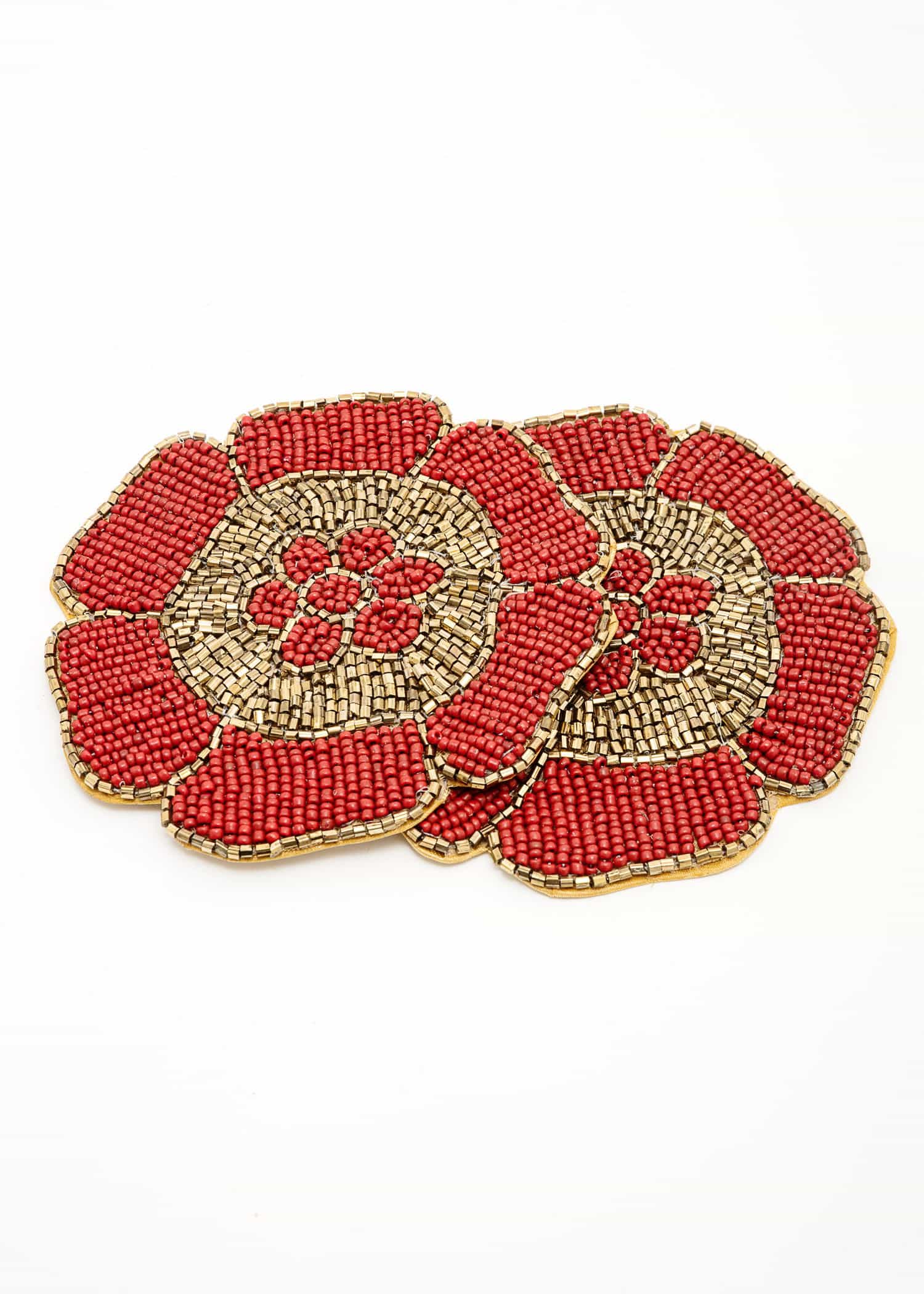 Beaded Käsin tehty lasinalunen, lasia - Punainen 1 - Indiska