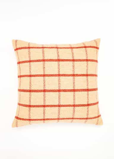 Clara Rutigt kuddfodral - Beige 1 - Indiska