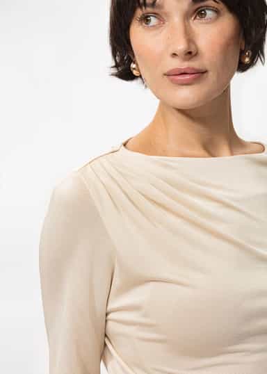 Ellie Drapert langermet topp - Beige 3 - Indiska