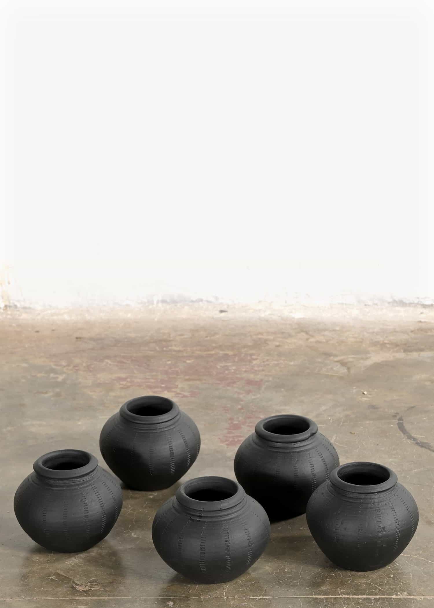 Terracotta Pieni terrakottaruukku - Musta 2 - Indiska