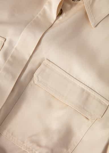 ISLA Beige skjorta i tencel - Vit 2 - Indiska
