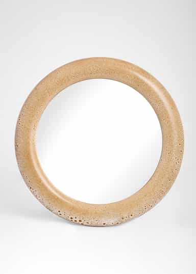 LEVI Pyöreä peili, kivitavaraa  - Beige 1 - Indiska