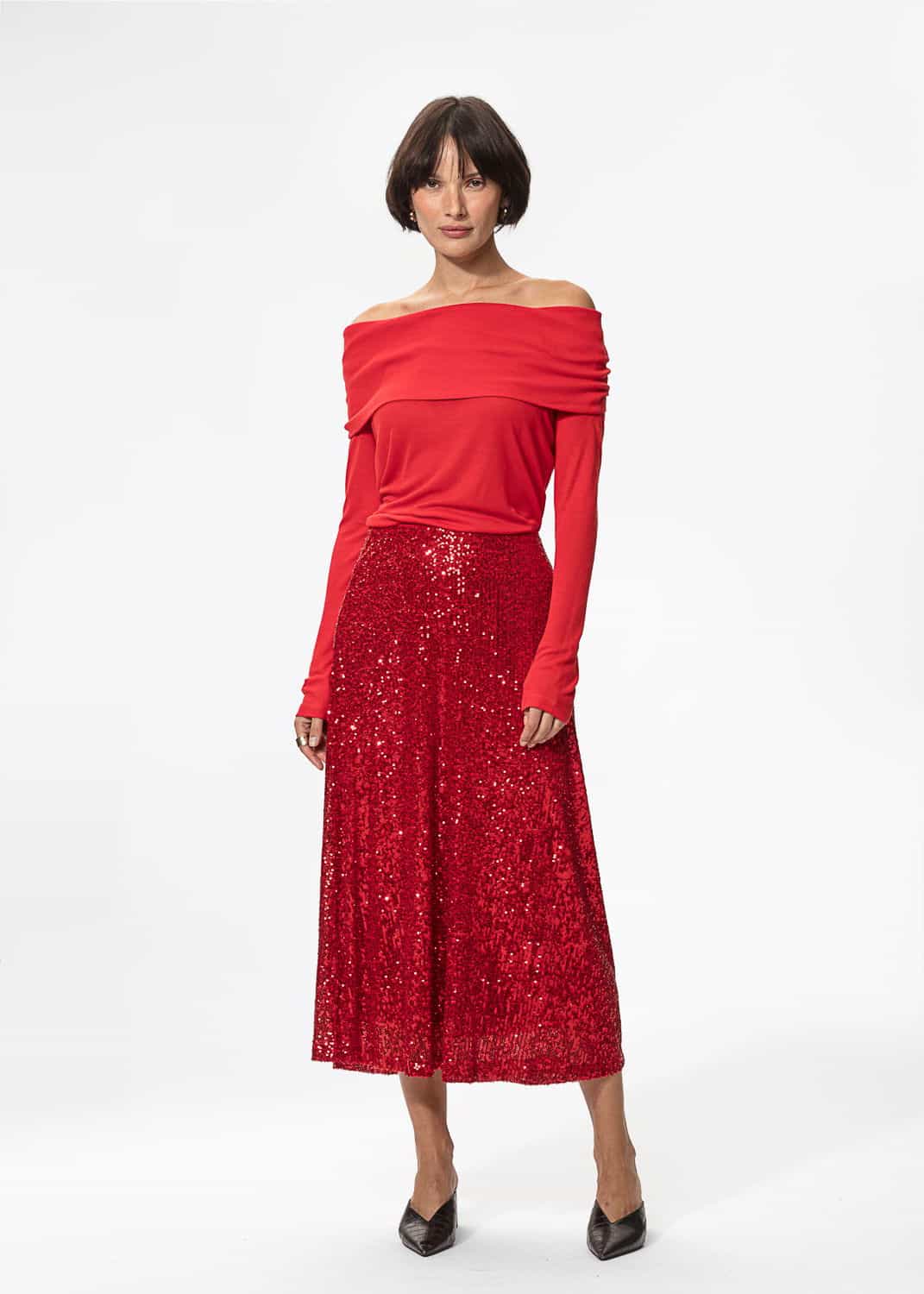 KIKI Punainen off shoulder -paita - Punainen 2 - Indiska