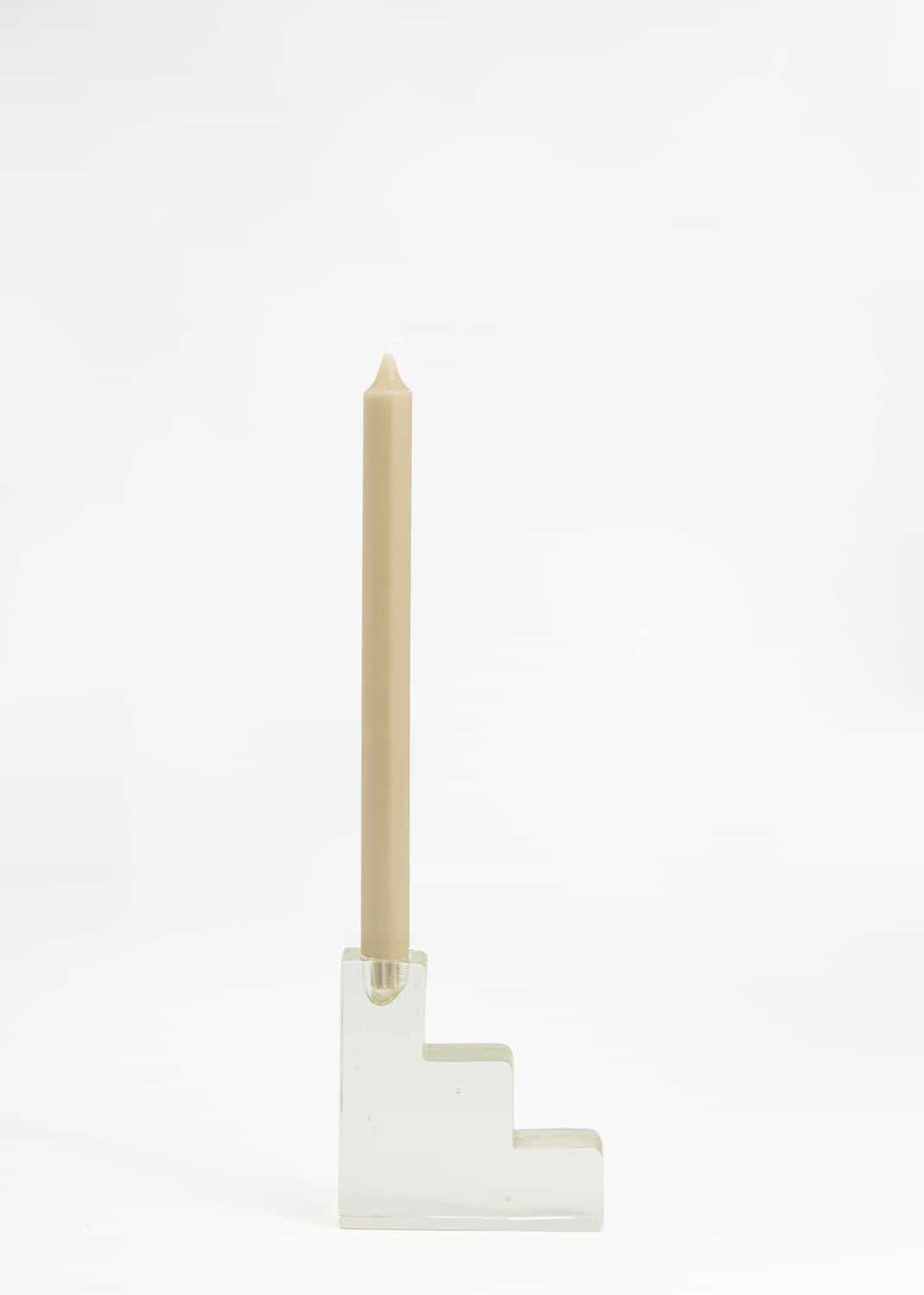 ISA Handgjord ljusstake i glas - Multi 2 - Indiska