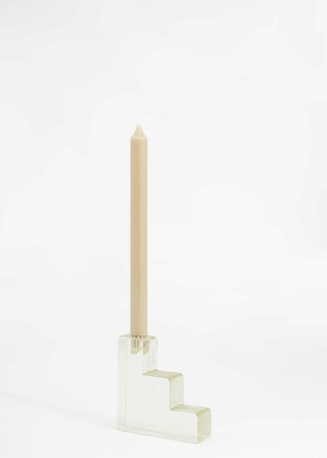 ISA Handgjord ljusstake i glas - Multi 1 - Indiska