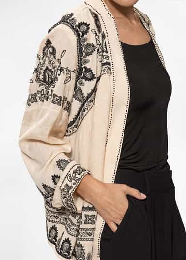 3E Jacquard-vävd jacka - Beige NO - Indiska