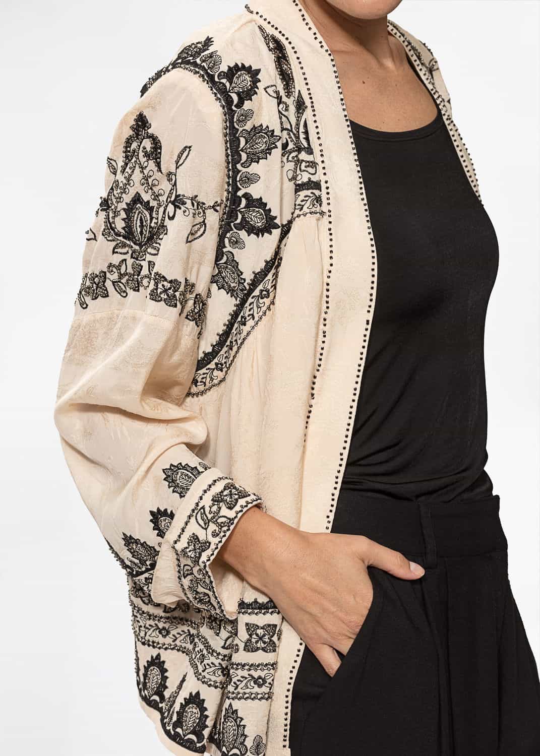 3E Jacquard-vävd jacka - Beige NO - Indiska
