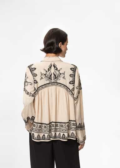 2E Jacquard-vävd jacka - Beige NO - Indiska
