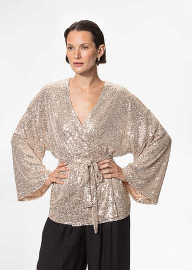 DAYNA Paljettblazer - Beige 1 - Indiska