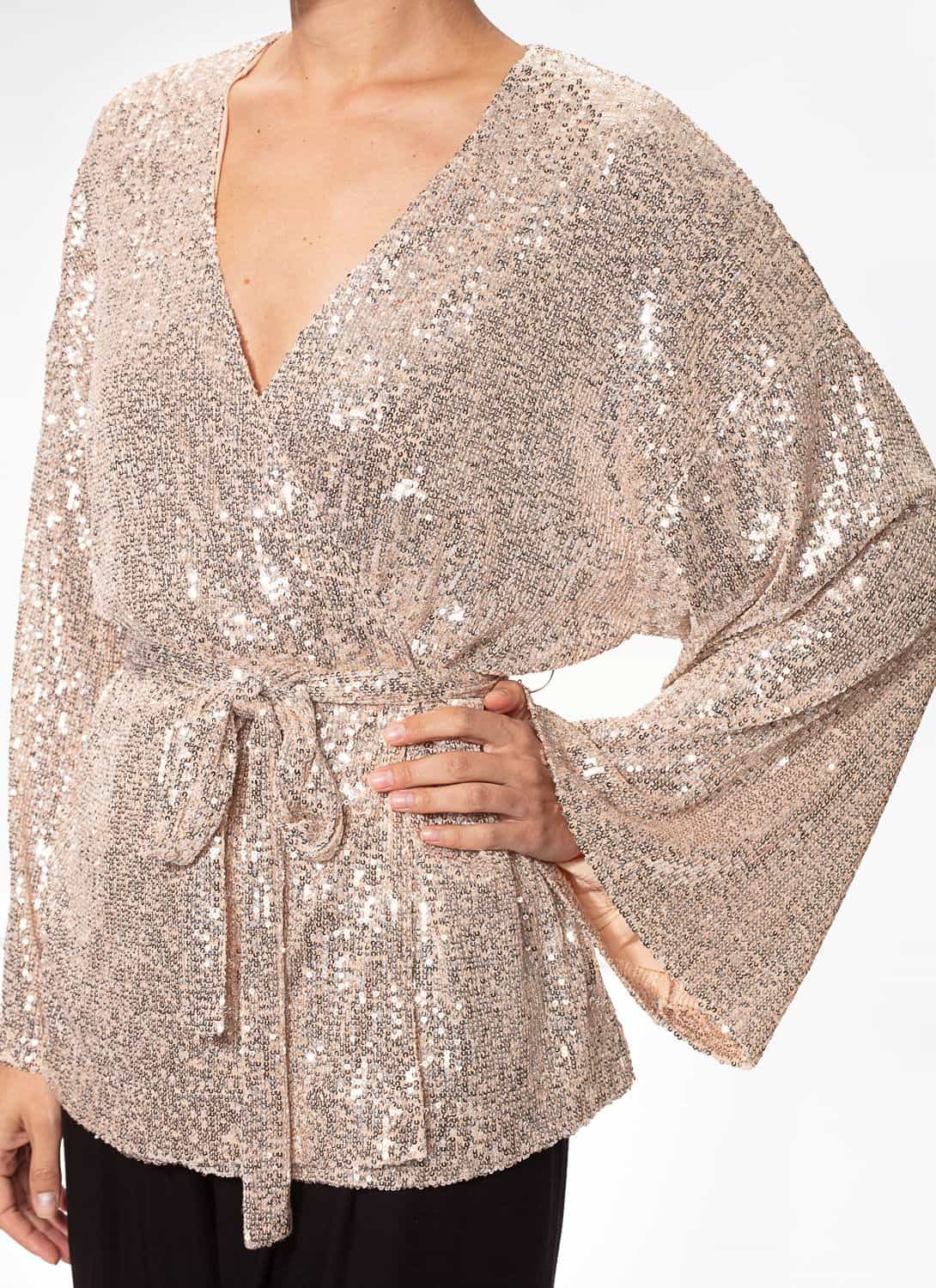DAYNA Paljettblazer - Beige 2 - Indiska