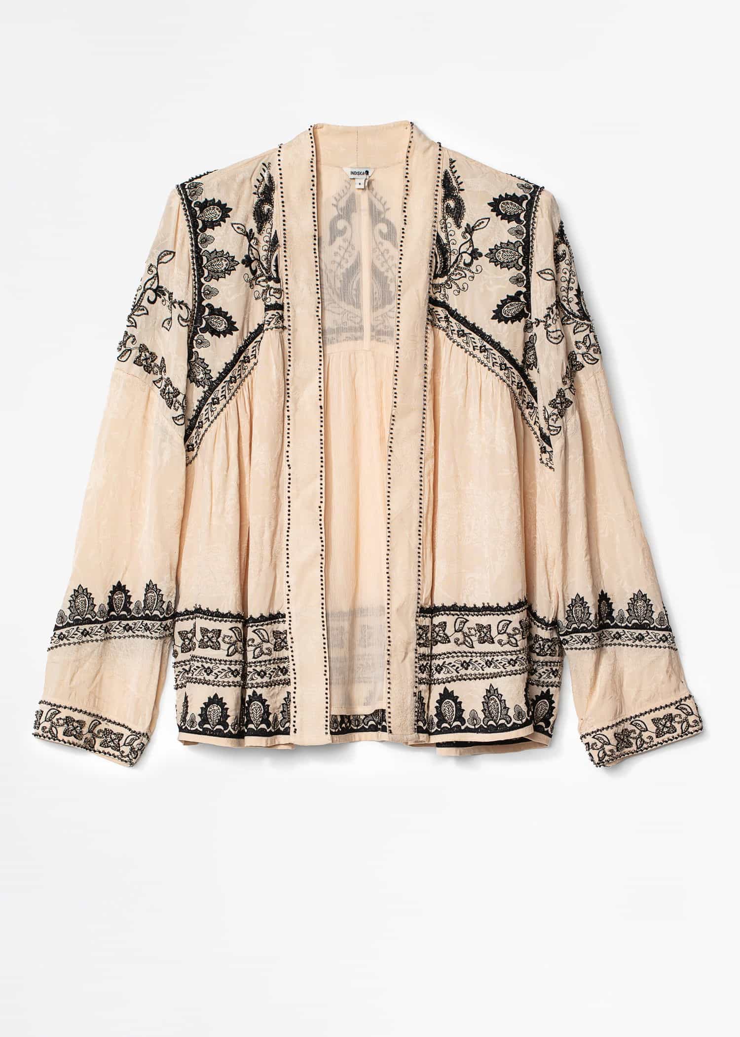 5E Jacquard-vävd jacka - Beige NO - Indiska