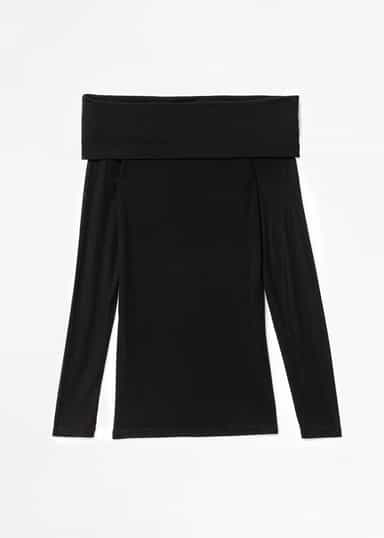 KIKI Musta off shoulder -paita - Musta 4 - Indiska