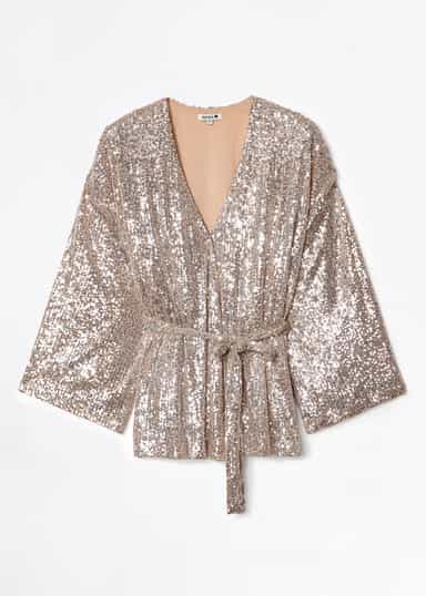 DAYNA Paljettblazer - Beige 5 - Indiska