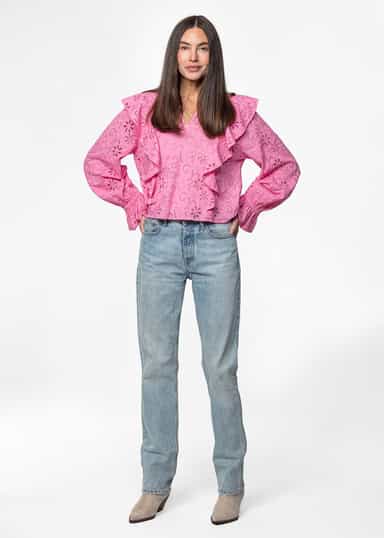 SHIFFLEY Rosa bomullsblus - Rosa 3 - Indiska