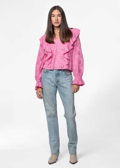 SHIFFLEY Rosa bomullsblus - Rosa 4 - Indiska