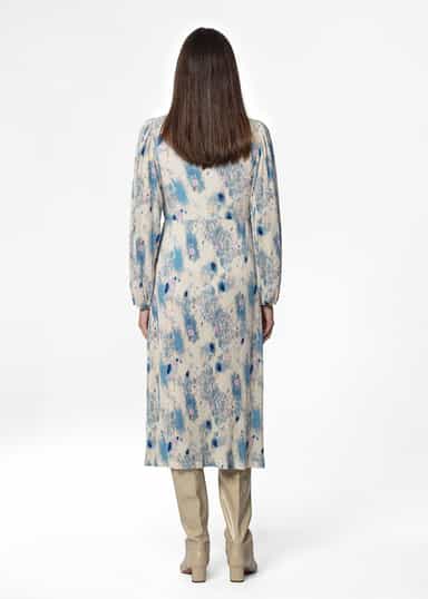 IKA Mönstrad lång klänning - Beige 5 - Indiska