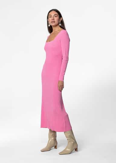 Khali Ribbad rosa klänning - Rosa 4 - Indiska