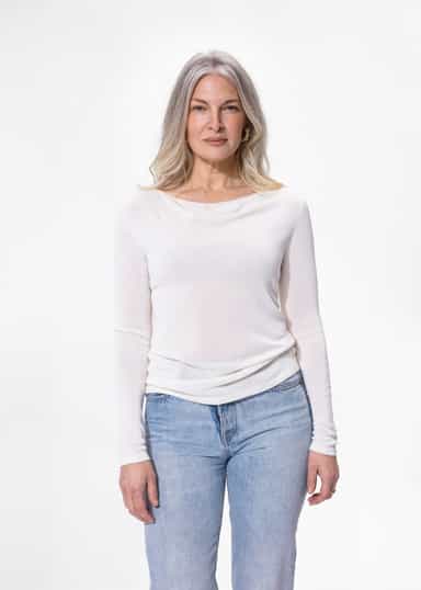 SABINE Stickad tröja - Vit 1 - Indiska
