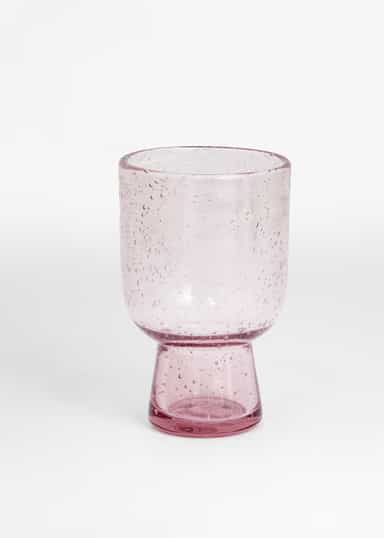 ANVI Dricksglas på fot - Rosa 1 - Indiska