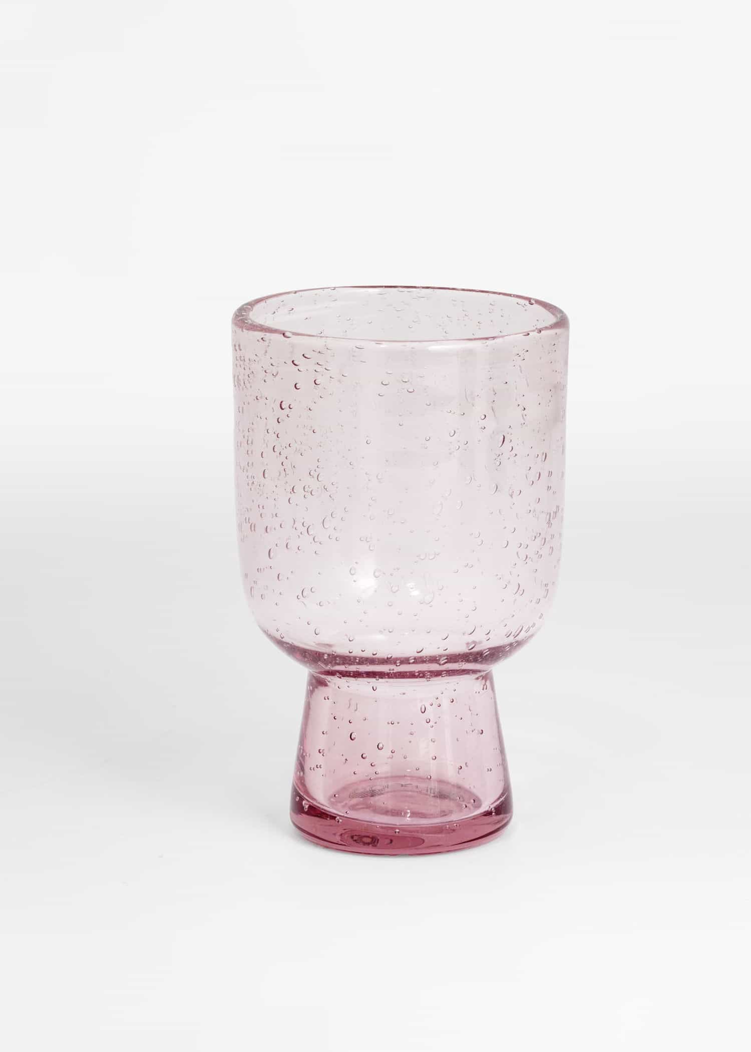 ANVI Dricksglas på fot - Rosa 1 - Indiska