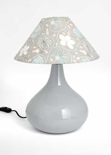AVA Blå bordslampa i stengods - Blå 1 - Indiska