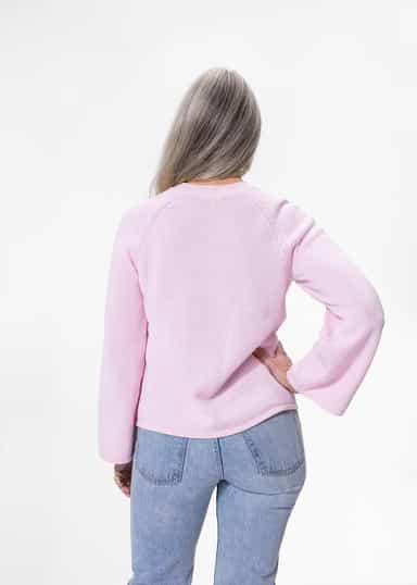 Lana Rosa stickad tröja - Rosa 3 - Indiska
