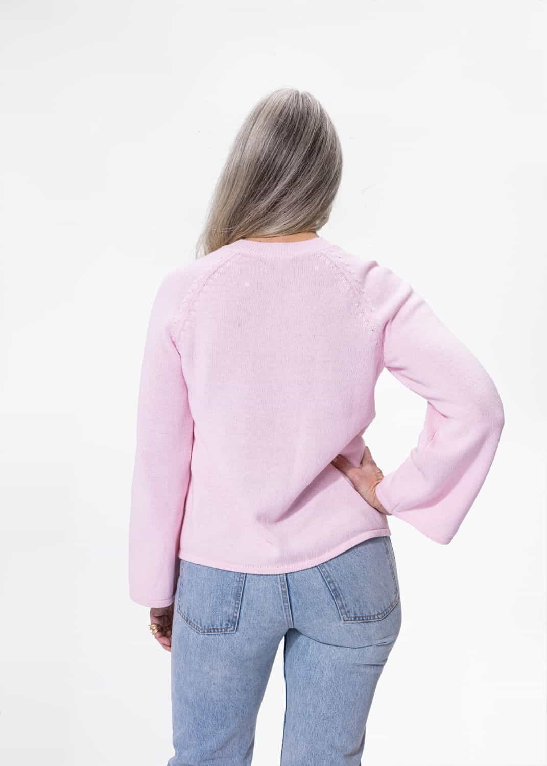 Lana Rosa stickad tröja - Rosa 3 - Indiska