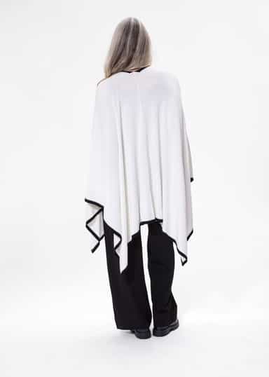 EVY Poncho puuvillasta ja viskoosista - Beige 4 - Indiska