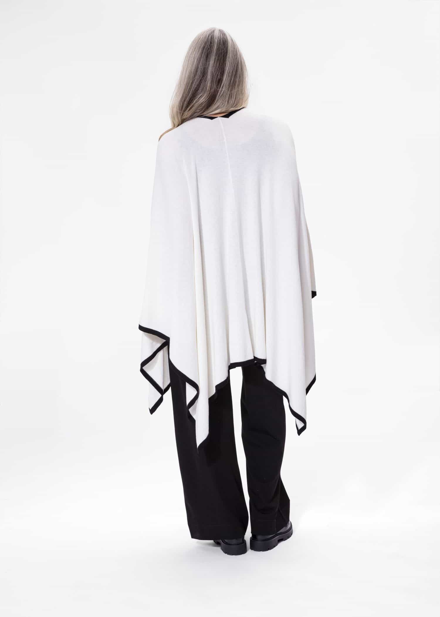EVY Poncho puuvillasta ja viskoosista - Beige 4 - Indiska