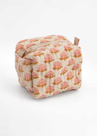 Viny Handtryckt liten necessär - Beige 1 - Indiska