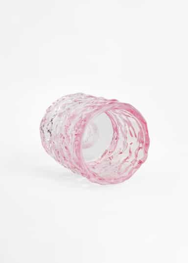 CLARA Vändbar ljusstake i glas - Rosa 4 - Indiska