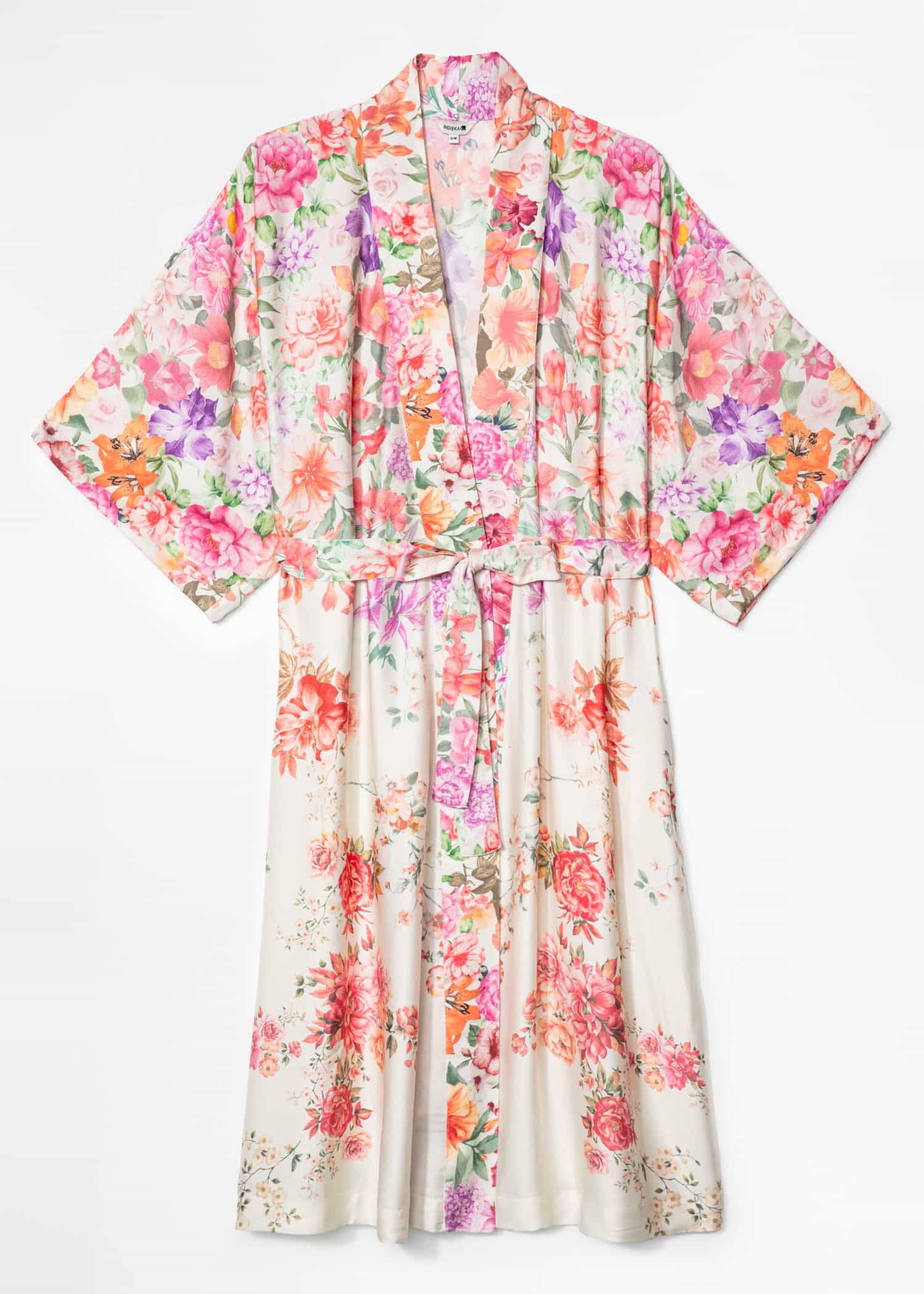 ASTRID Blommig kimono - Rosa 6 - Indiska