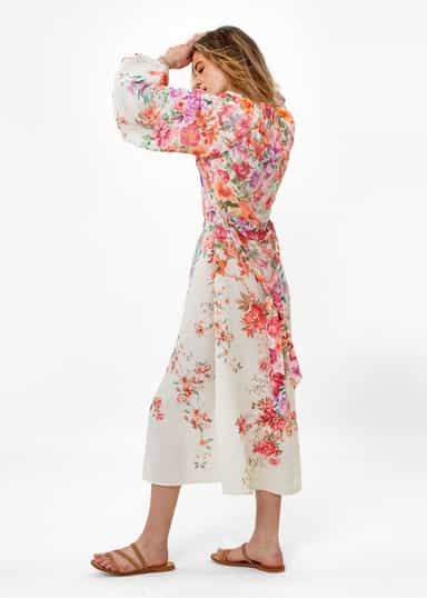 CORINE Lång blommig klänning - Rosa 5 - Indiska